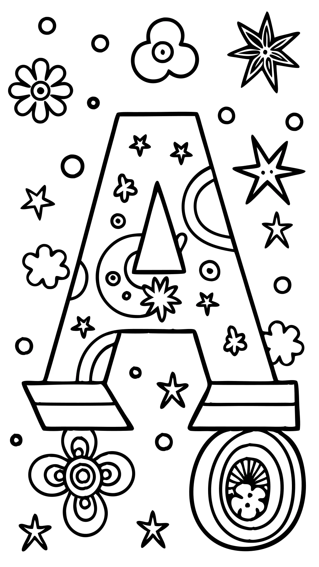 coloriages de lettres de l’alphabet